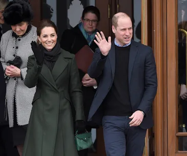 kate middleton and prince william waving 