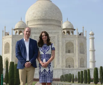 prince william and kate middleton at the taj mahal