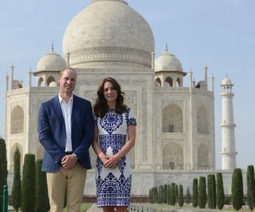 prince william and kate middleton at the taj mahal