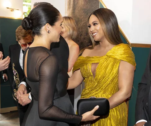 meghan markle and beyonce lion king premiere