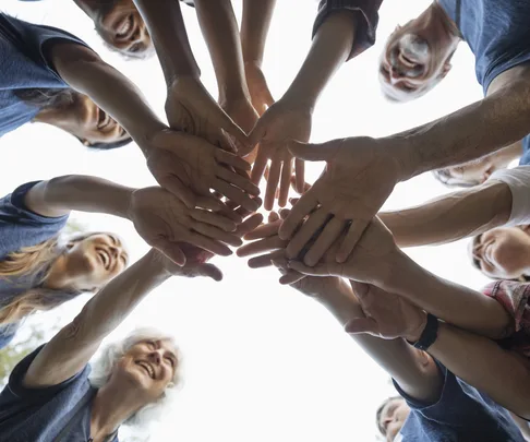 hands in the centre