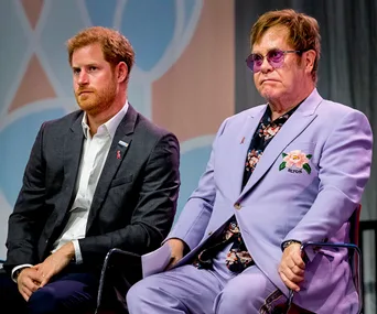 prince harry and sir elton john serious