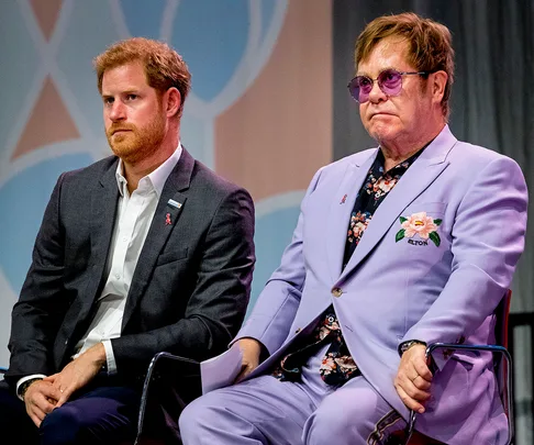 prince harry and sir elton john serious
