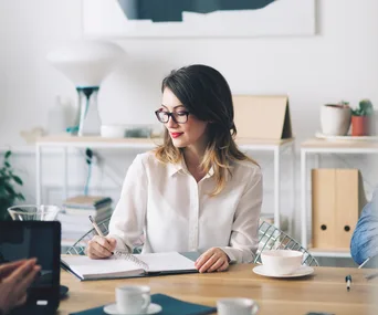 woman working in an office