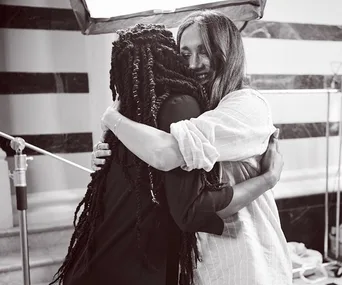 meghan markle clothing collection photoshoot hug