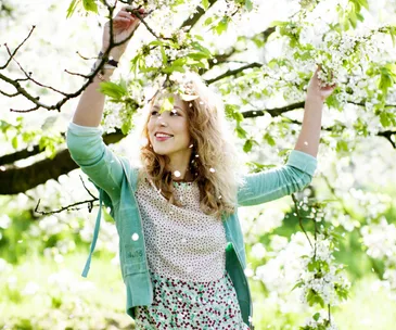 Woman in cherry blossom 