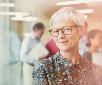 Smiling senior businesswoman