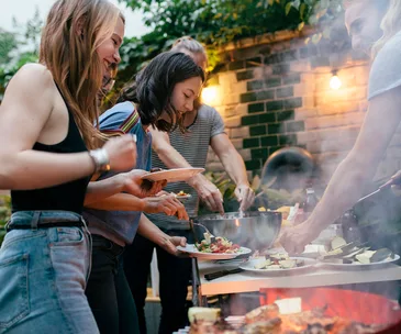 friends enjoying summer bbq