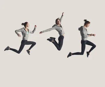 Woman jumping in air cardio