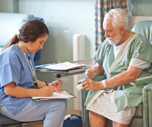 Doctor and patient in consultation