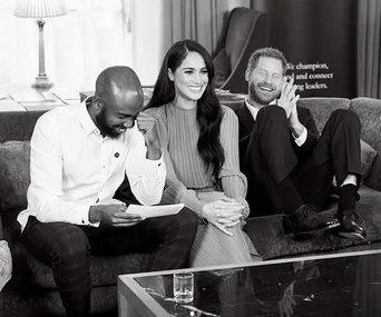 Duchess Meghan and Prince Harry share outtakes from a secret meeting at Buckingham Palace