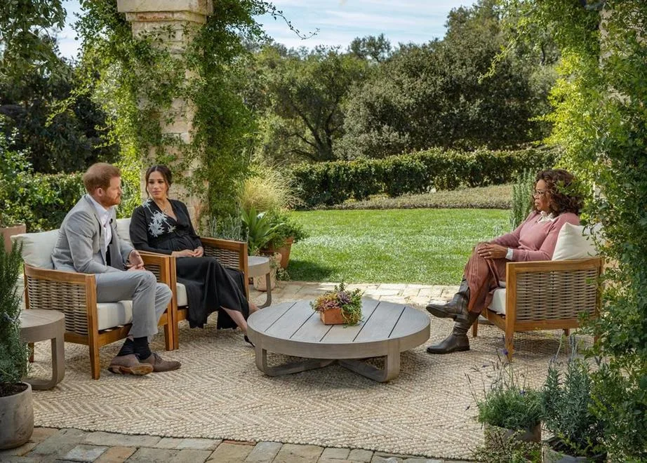 Oprah interviewing Prince Harry and Meghan Markle in 2024