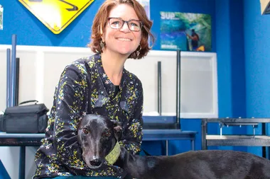 Canine counsellor! Aki’s good therapy