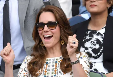 Catherine, Duchess of Cambridge teams up with Roger Federer for a very special tennis match