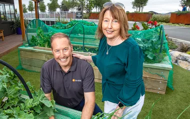 Leigh Tabak and son Jason Edkins are glamming up village life