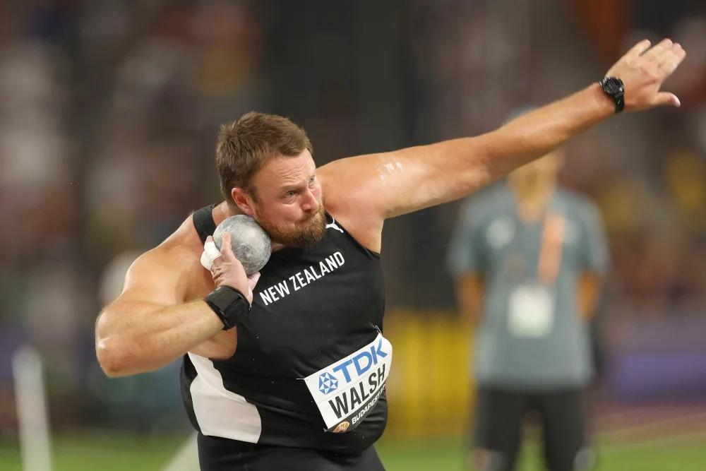 Tom Walsh in action competing for New Zealand