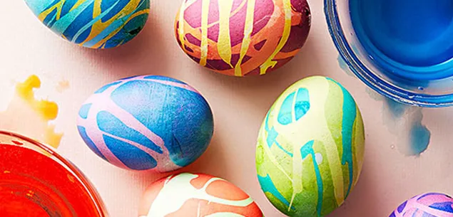 Drizzled easter eggs