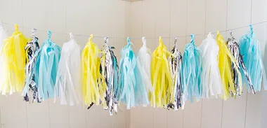 Tissue paper tassels