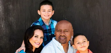 Jonah Lomu with his family