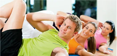 Husband flirting at the gym