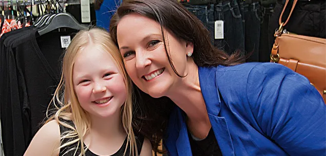 New Zealand Woman's Weekly editor Sarah Stuart meets a thrilled young fan at the roadshow in Hamilton