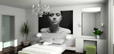 Ideas for decorating walls - large photo on wall