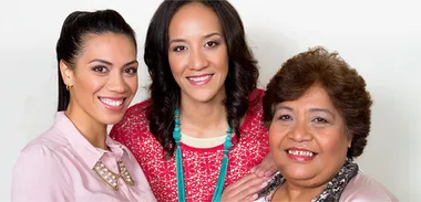 Grace and Rachel Rasmussen with their mother Ruta