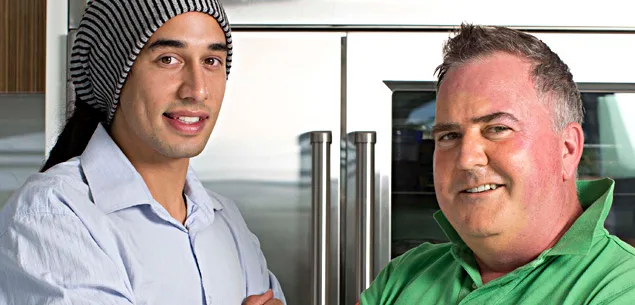 MasterChef judge Simon Gault and former contestant Brenton Thornton