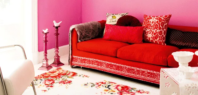 Decorating with colour: Red and pink