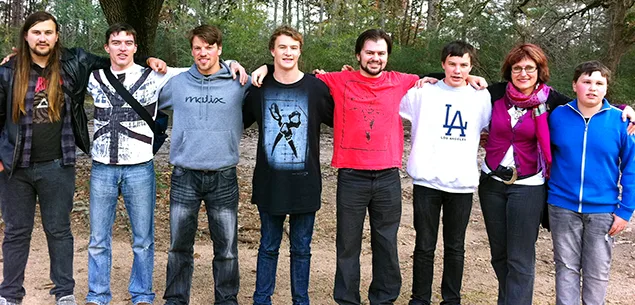 Jenny Beck and her seven sons