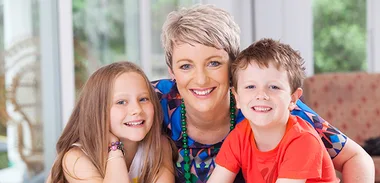 Lisa Oneill with her kids