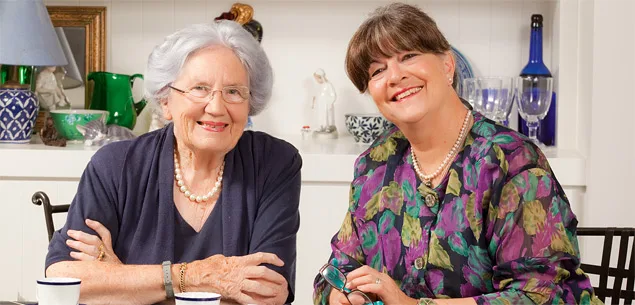 Lady June Hillary and Gabi Hollows