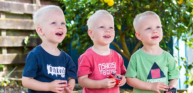 Identical triplets.