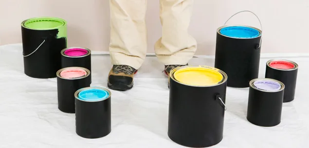 Insurance repairs and your property - tins of paint