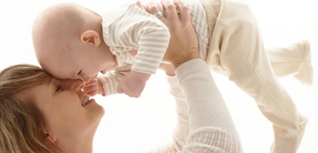 New mother worrying about child