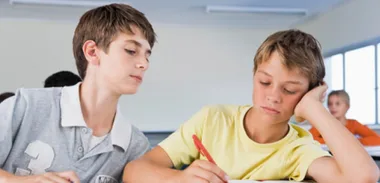When son is caught cheating at school
