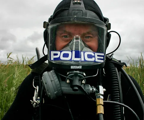Bec Caskey, the police diver who found the bodies of three young brothers.