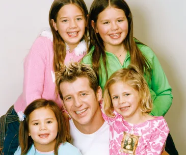 Simon Barnett and daughters