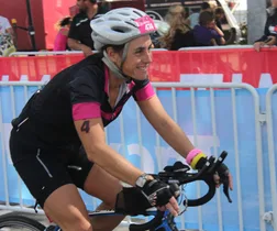 Michelle Curran competing in Ironman