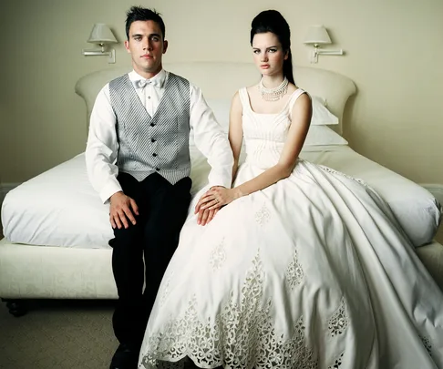 Unhappy married couple.