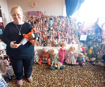 Dollywood, Chrystle Collis' collects dolls and displays them in her home for all ages to enjoy. 