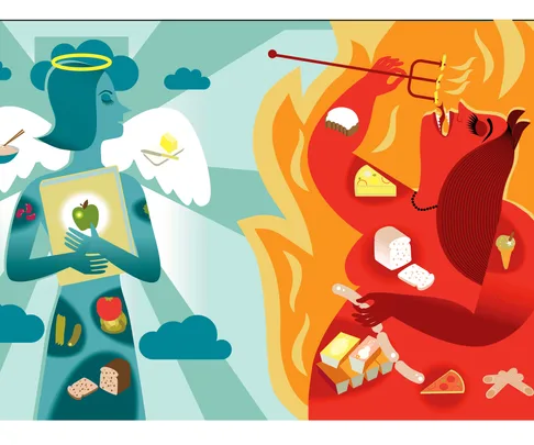 Food angel and devil
