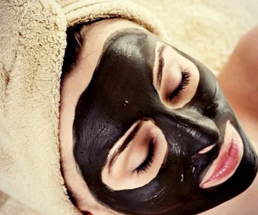 Charcoal facial and face peel