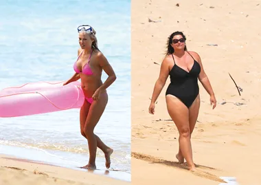 Keely Shaye Smith and Pamela Anderson's beach bodies