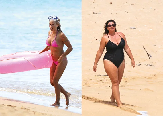 Keely Shaye Smith and Pamela Anderson's beach bodies