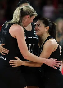 Irene van Dyk and Temepara George Silver Ferns