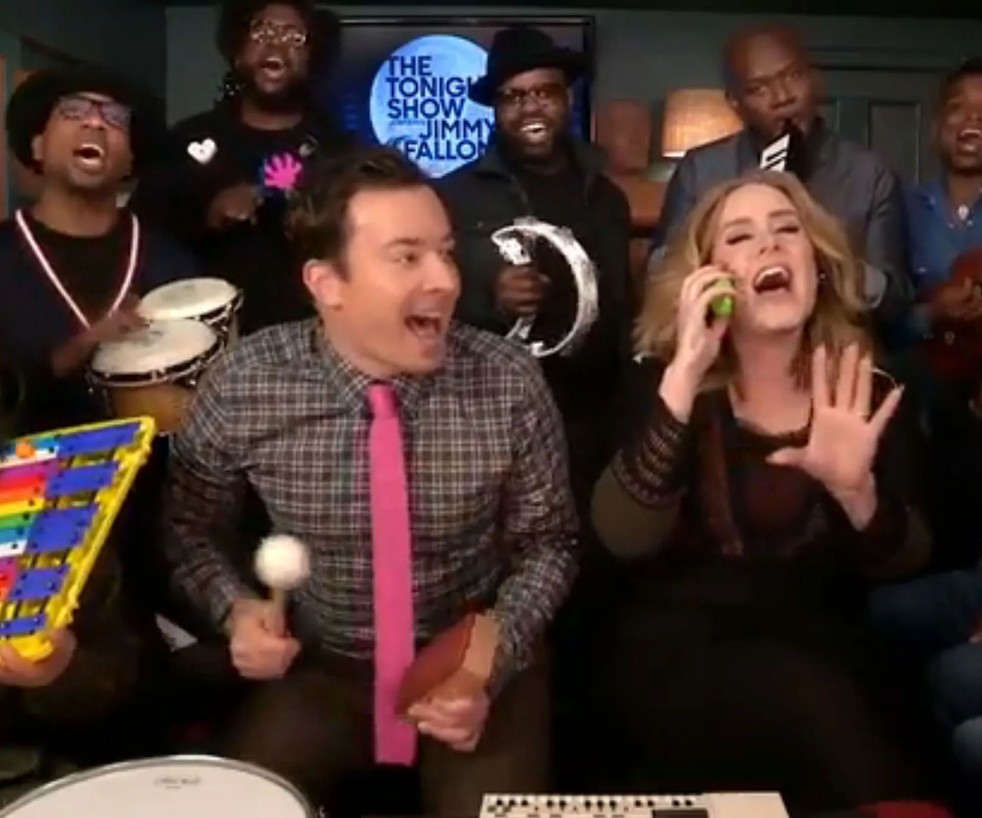 Adele and Jimmy Fallon