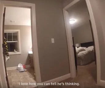 Adorable toddler plays hide & seek with GoPro