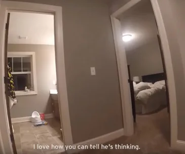 Adorable toddler plays hide & seek with GoPro