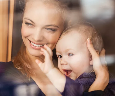 Toddler with mum